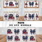 COQUETTE PATS FOOTBALL BUNDLE UV DTF CUP WRAP