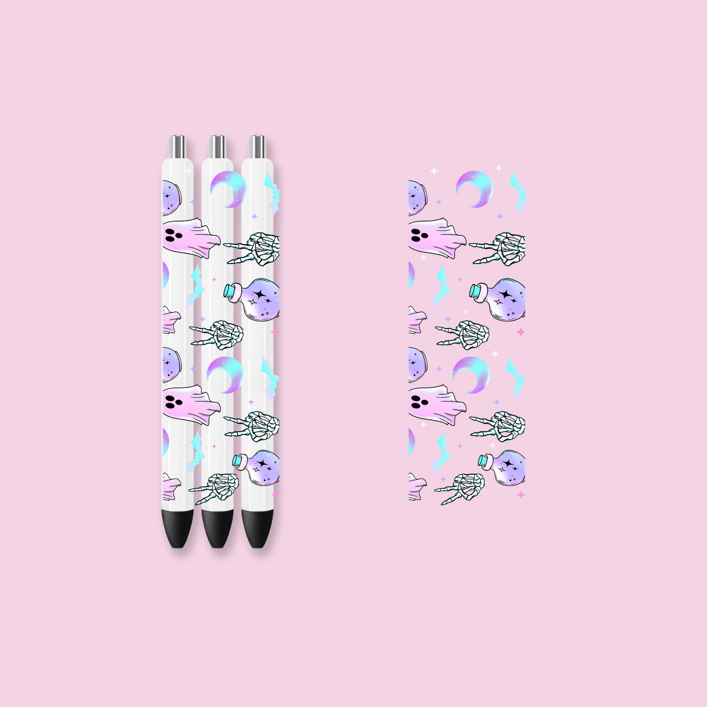 Pastel Ghosty-Poo UV DTF Pen Wrap