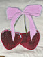 Thin Sequence Cherry Bow Patch