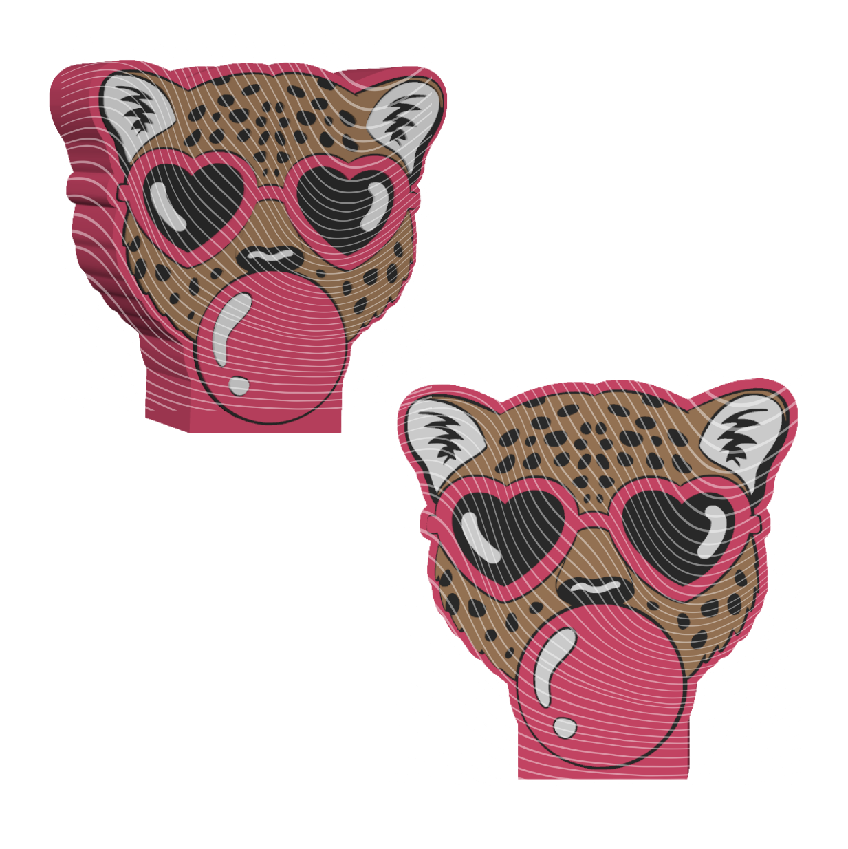BUBBLE CHEETAH Pen Holder |Makeup Brush Holder|Cute 3D Printed Desk Organizer