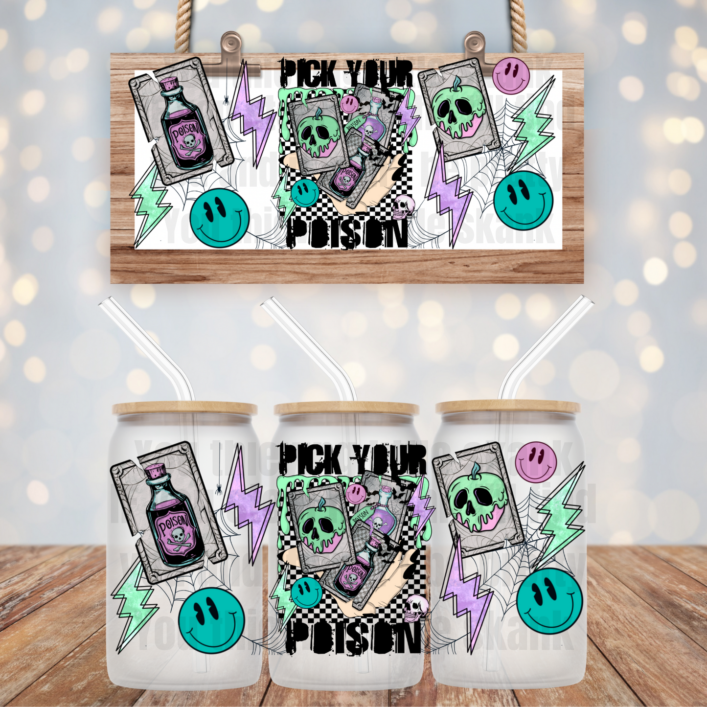 Pick Your Poison UV DTF Cup Wrap