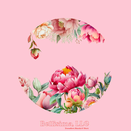 Pink Peonies  UV DTF Lid Decal