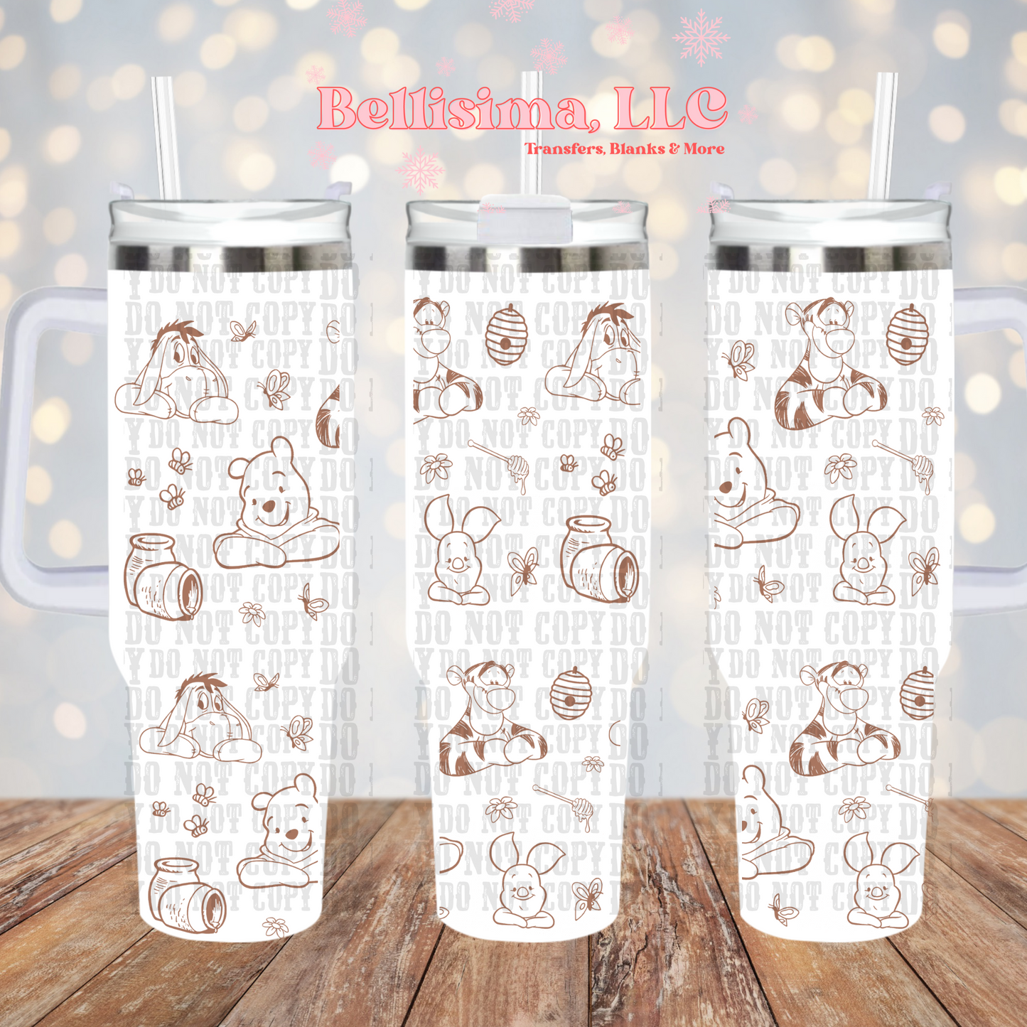 40oz Bear UV DTF Cup Wrap