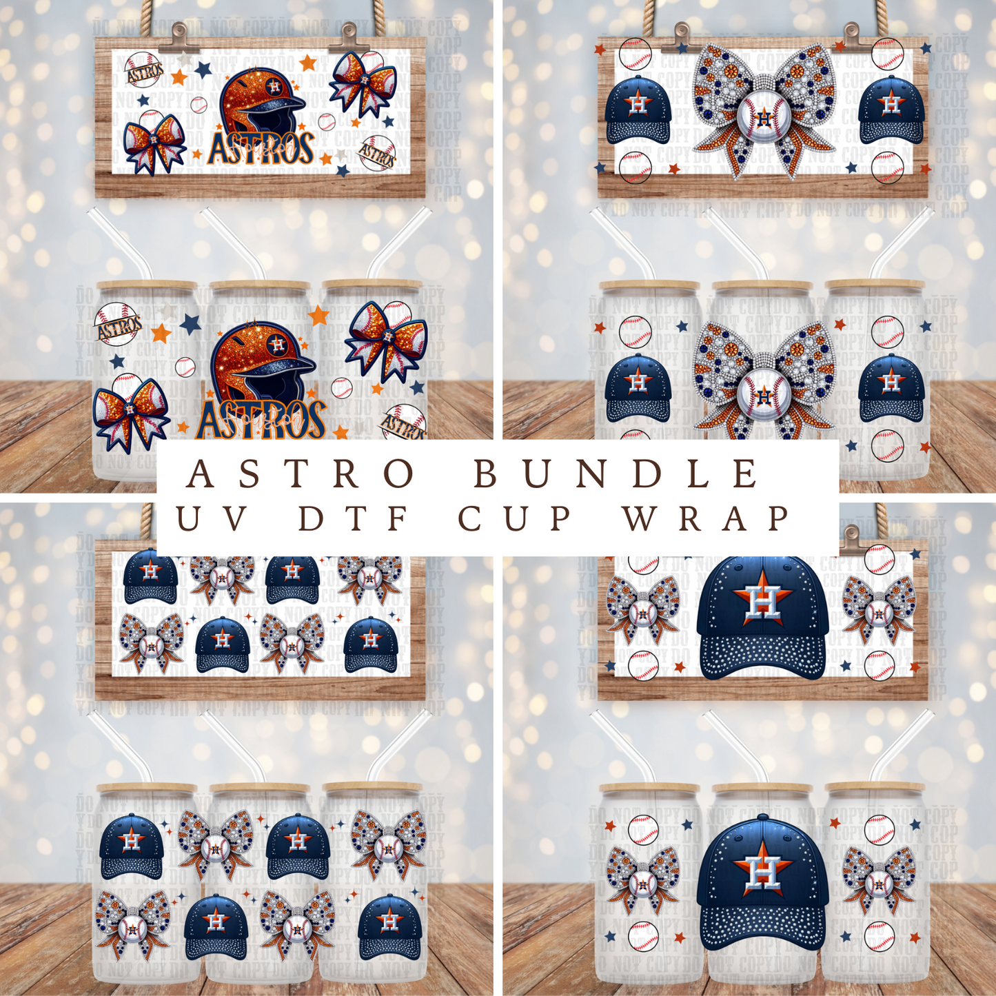 H-TOWN  BUNDLE  UV DTF CUP WRAP - SHOP EXCLUSIVE