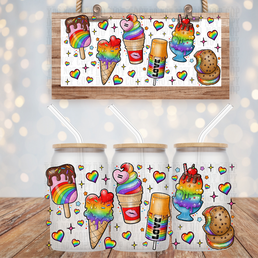 Rainbow Pops UV DTF Cup Wrap