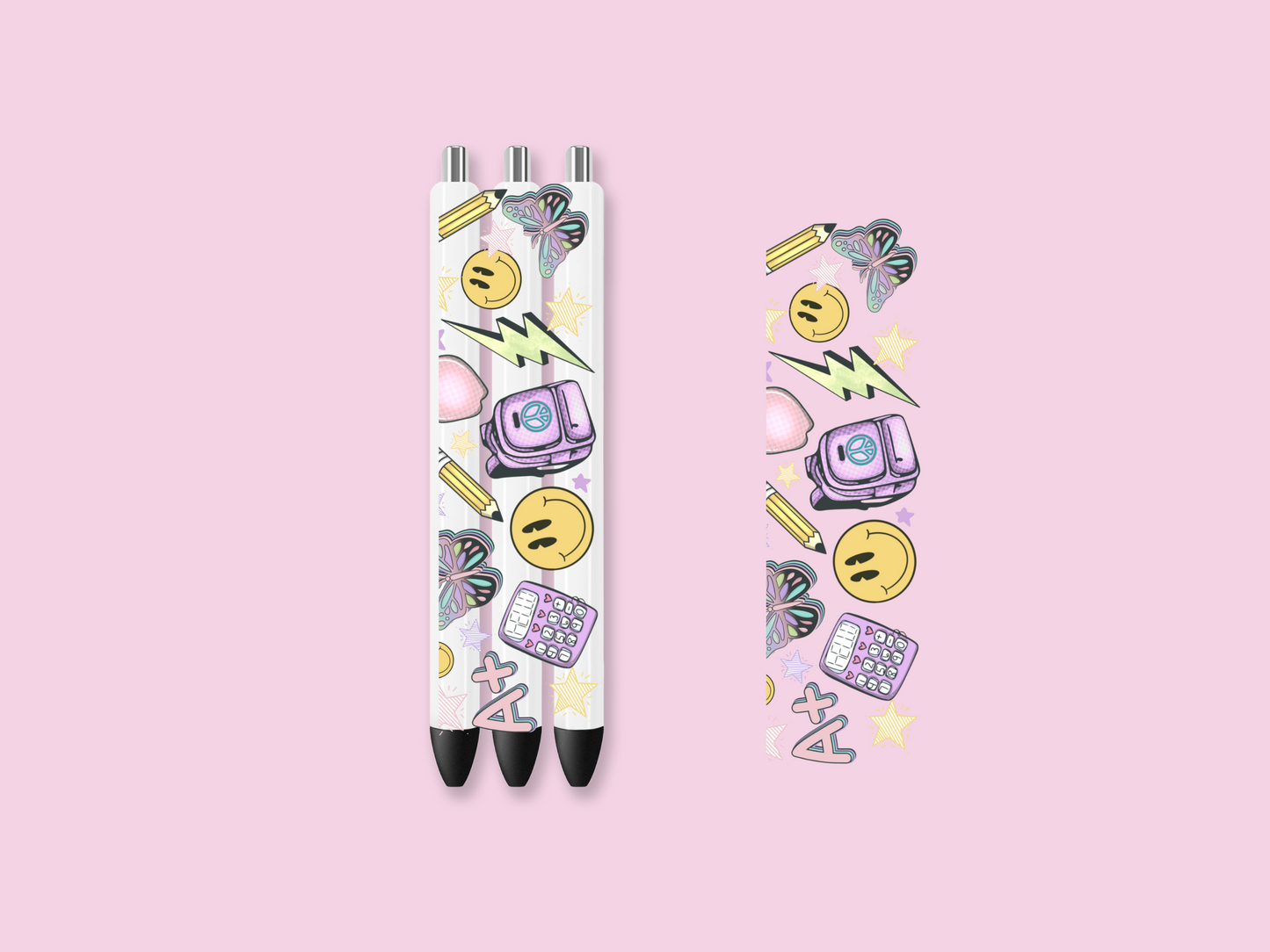 Retro Teacher UV DTF Pen Wrap