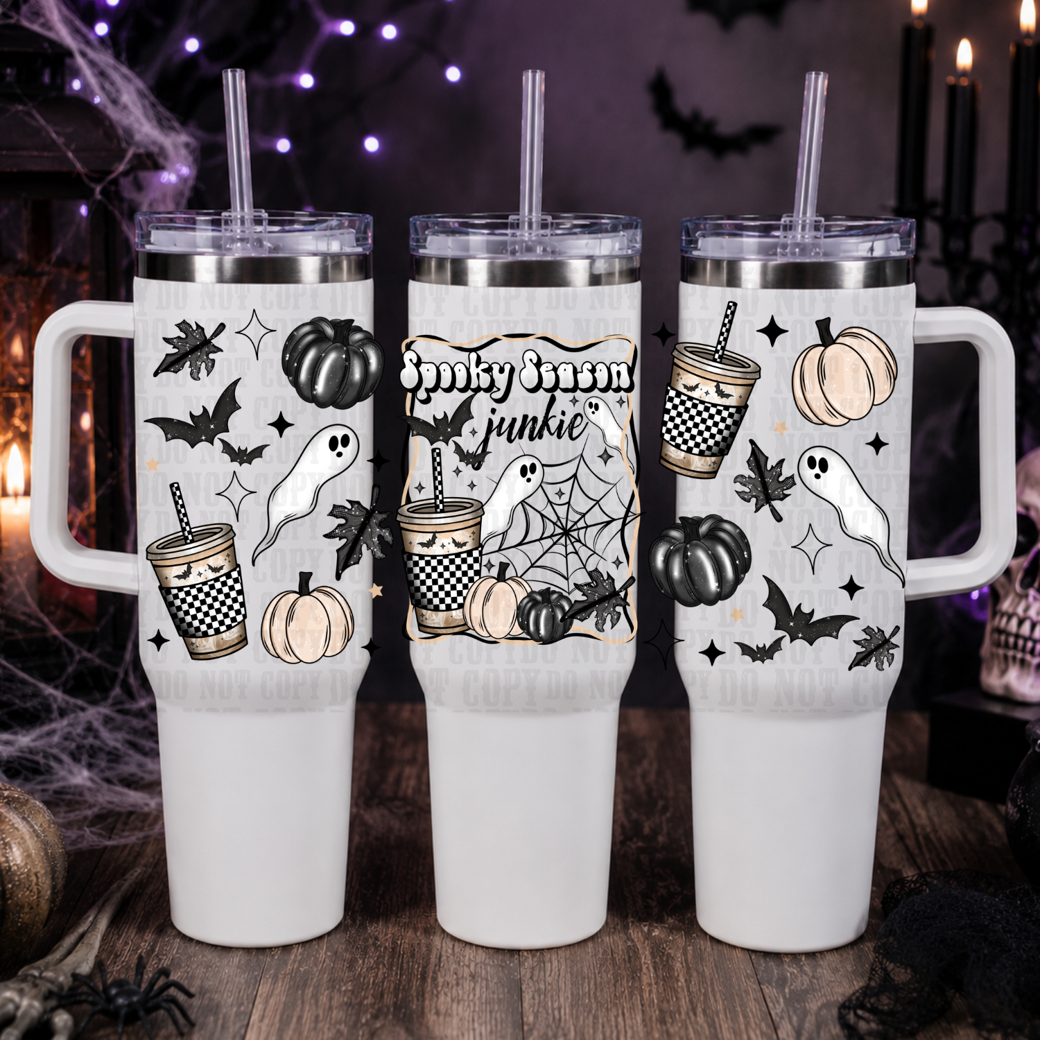 SPOOKY SEASON JUNKIE U DTF WRAP