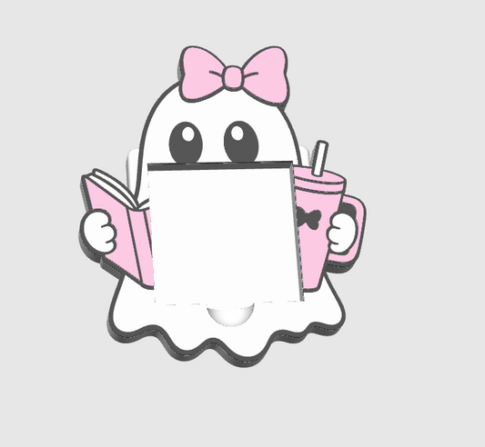 BOOK GHOST Sticky Note Holder | Desk Decor |  Desk Accessories