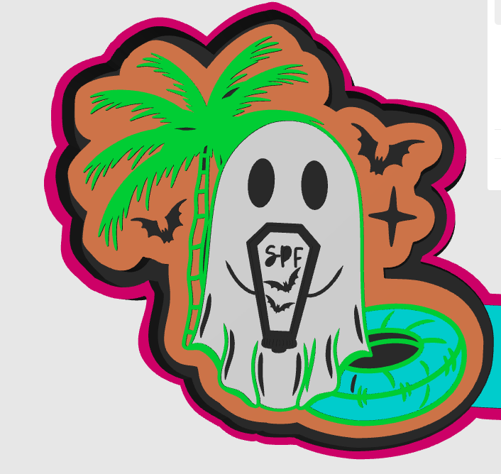 SUMMER GHOST PALM TREE  UNDECORATED FRESHIE