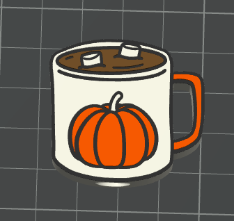 3D PUMPKIN SPICE COFFEE Straw Topper Standard or STANLEY SIZE