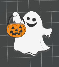 3D PUMPKIN GHOST Straw Topper Standard