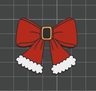 3D SANTA BELT BOW Straw Topper Standard or Stanley