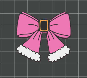 3D SANTA BELT BOW Straw Topper Standard or Stanley