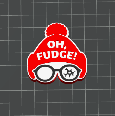 3D  OH FUDGE Straw Topper Standard or Stanley