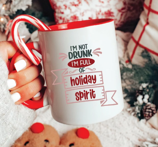 I'M NOT DRUNK FULL OF HOLIDAY SPIRIT UV DTF DECAL