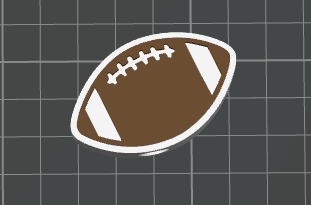 3D FOOTBALL Straw Topper Standard or Stanley