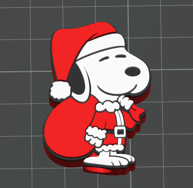 3D SANTA DOG Topper Standard or Stanley
