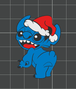 3D SANTA BLUE BOOTY Topper Standard or Stanley