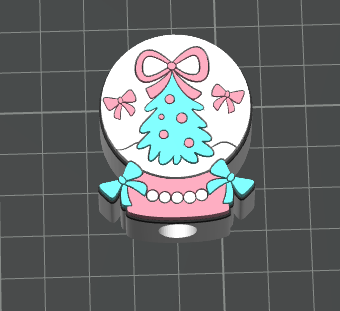 3D COQUETTE SNOW GLOBE STRAW TOPPER Standard or Stanley