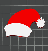 3D SANTA HAT STRAW TOPPER STANDARD