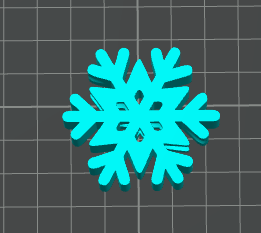 3D SNOW FLAKE STRAW TOPPER Standard