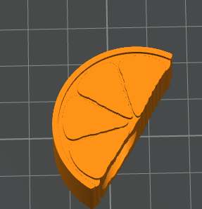 3D ORANGE SLICE STANDARD