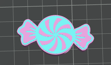 3D COLORED PEPPERMINT STRAW TOPPER STANDARD