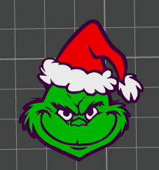 3D GRUMPY SANTA STRAW TOPPER STANDARD