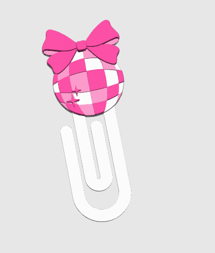 Disco Bow Jumbo Paperclip Bookmark | Cute Checkered Planner Clip