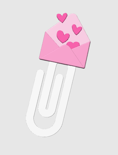 LOVE LETTER Jumbo Paperclip Bookmark | Cute Checkered Planner Clip
