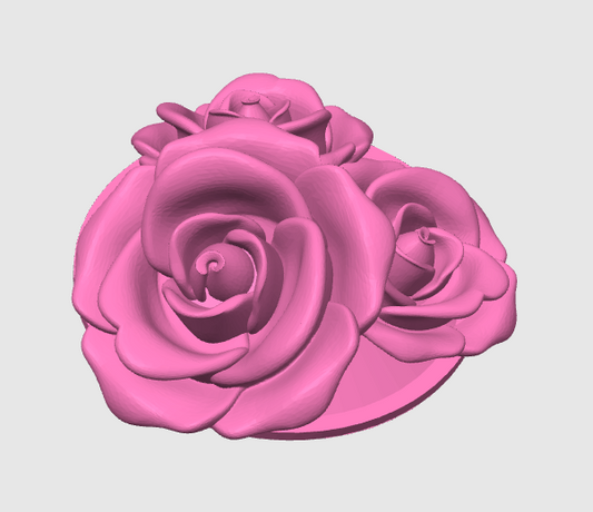 🌹 Rose Lid Topper – 3D Printed Floral Straw Topper | Tumbler Accessory-Triple Rose