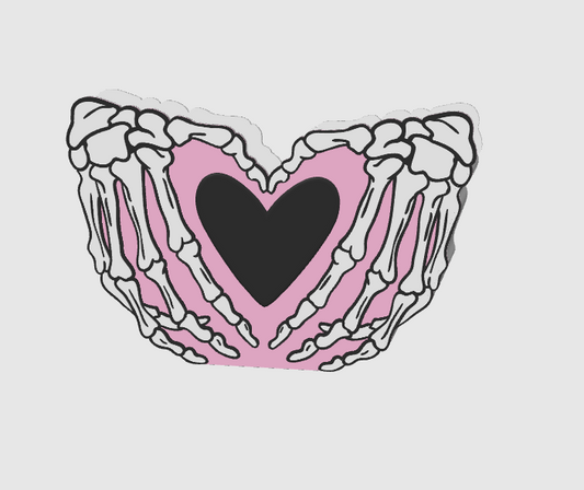 3D Skelly Heart Hand Pen Holder |Makeup Brush Holder|Cute 3D Printed Desk Organizer