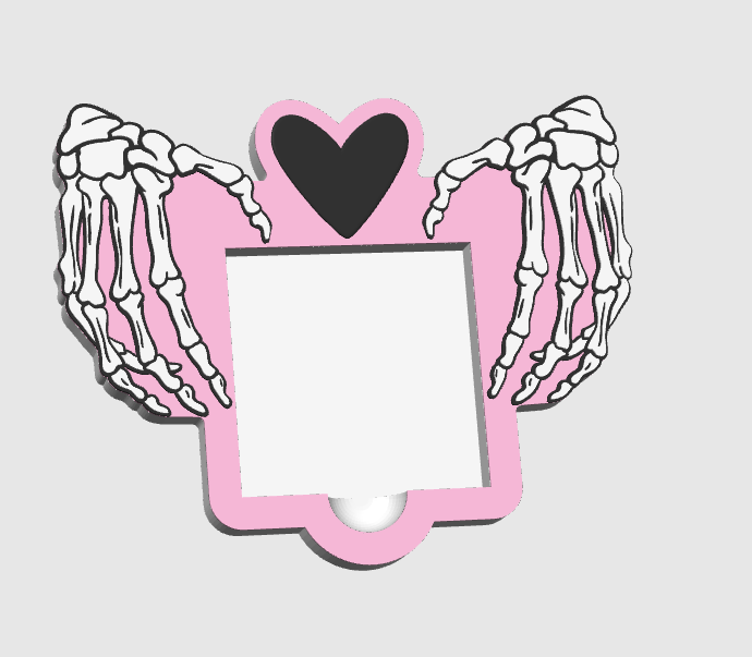 Skelly Heart Hand Sticky Note Holder | Desk Decor |  Desk Accessories