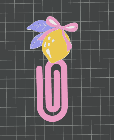 COQUETTE LEMON Jumbo Paperclip Bookmark | Cute Checkered Planner Clip