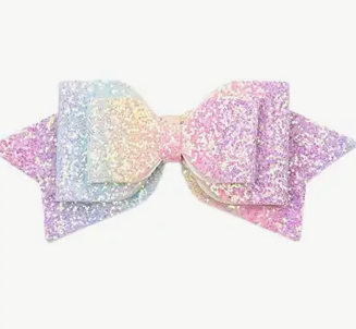 Glitter Bow Straw Toppers