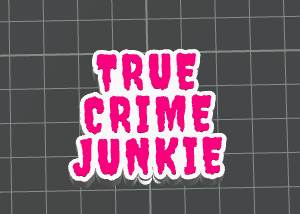 3D True crime Junkie Straw Topper Standard or Stanley