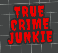 3D True crime Junkie Straw Topper Standard or Stanley