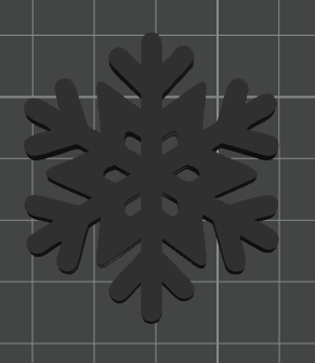 3D SNOW FLAKE STRAW TOPPER Standard