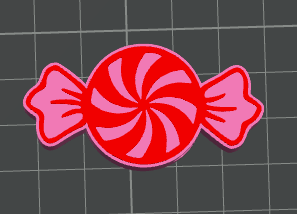 3D COLORED PEPPERMINT STRAW TOPPER STANDARD