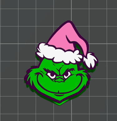 3D GRUMPY SANTA STRAW TOPPER STANDARD