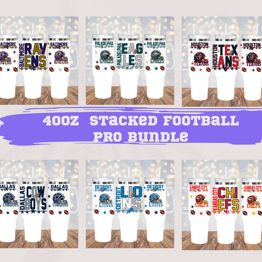 40oz STACKED PRO FOOTBALL BUNDLE