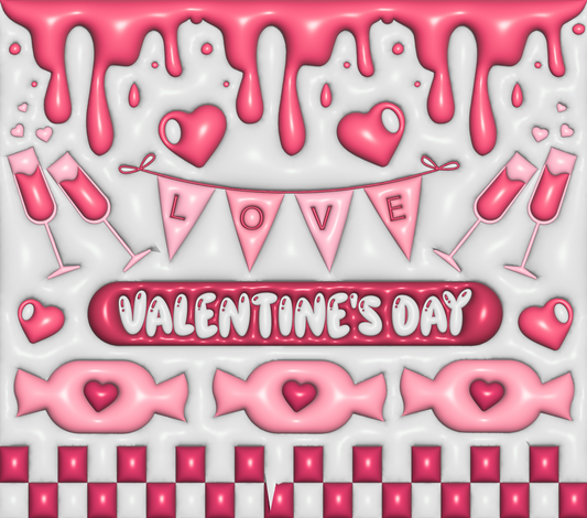 3D Puff Valentines Day  Sublimation Print