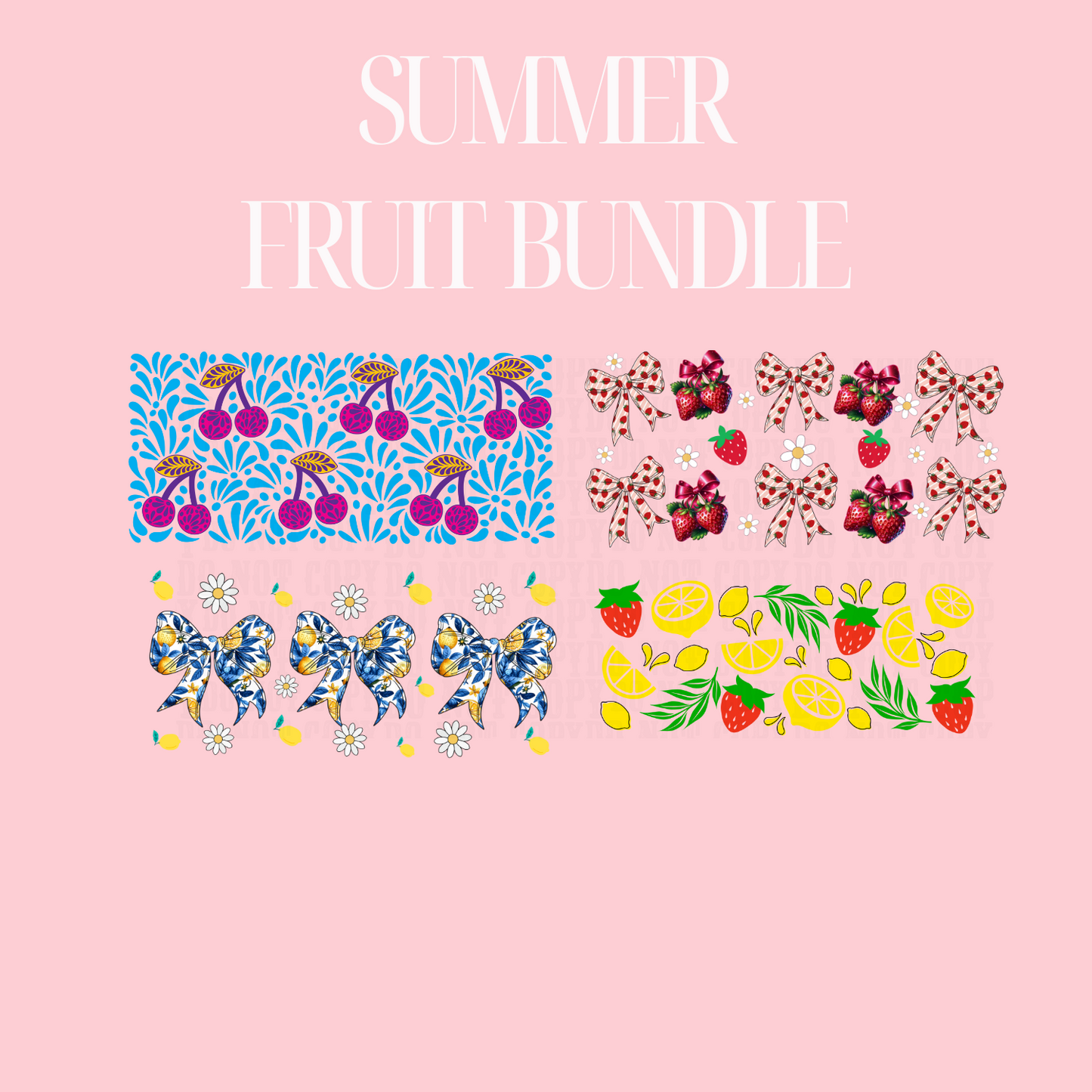 SUMMER FRUIT BUNDLE  for Tumbler Keychains