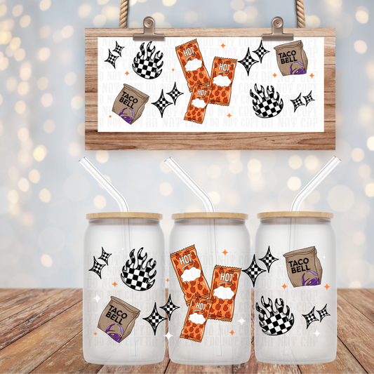Taco Bell UV DTF CUP Wrap