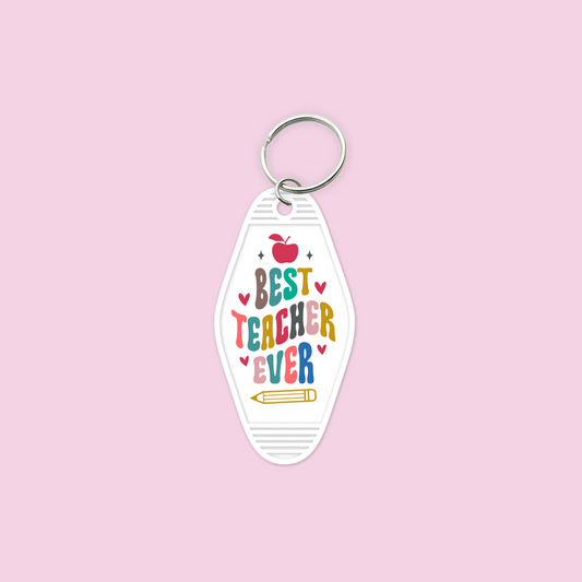 Teacher UV DTF Motel Keychain