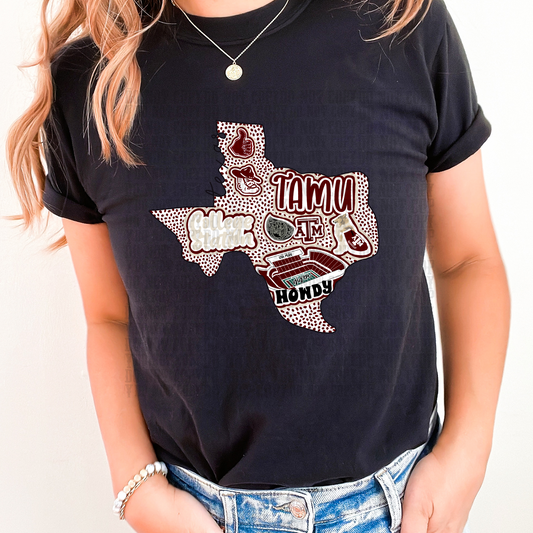 Gig 'Em State DTF Transfer