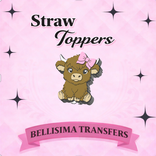 COW BOW Straw Topper – 3D Printed Tumbler Accessory | Standard or Stanley