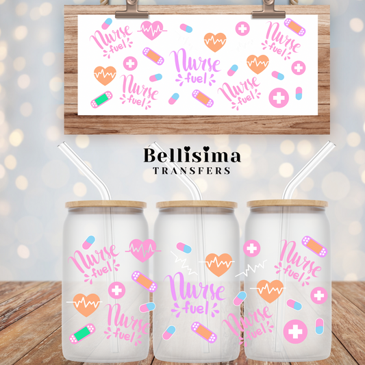 Nurse Fuel UV DTF Cup Wrap