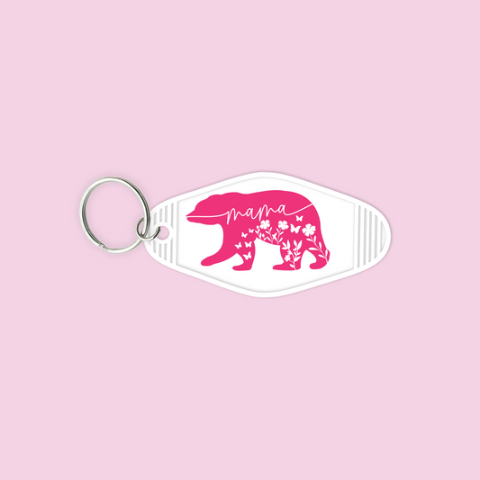 Mama Bear UV DTF Motel Keychain