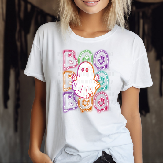 Neon Stacked BOO- Exclusive By Kiki Creates DTF